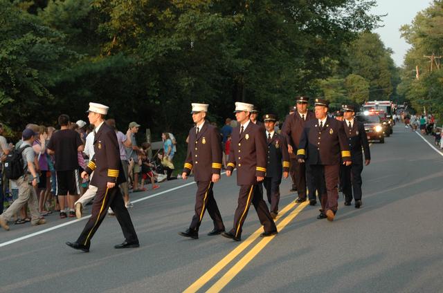 Department Members followed by apparatus. Carnival '12